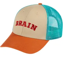 Кепка Brain Red Logo 58 Beige/coffee