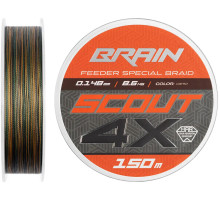 Шнур Brain Scout 4X (2026) 150m (camo) 0.163mm 9.8kg