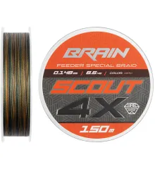 Шнур Brain Scout 4X (2026) 150m (camo) 0.205мм 14,6kg