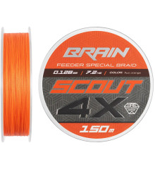 Шнур Brain Scout 4X (2026) 150m (fluoro Orange) 0.183mm 11.9kg