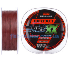 Шнур Brain NRG 8X sinking, 200m, 0.20mm 16.8kg ц: brown