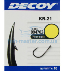 Крючок Decoy KR-21 Black Nickeled #3, 10 шт.