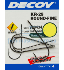 Decoy Hook KR-29 WORM ROUND-FINE # 3/0, 4 pcs.