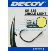 Крючок Decoy KR-32 Circle Light Black Nickeled #5/0, 4 шт.