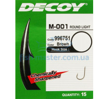 Крючок Decoy M-001 Round light 12, 15 шт.