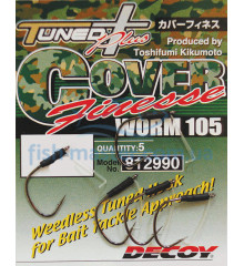 Decoy Worm 105 Cover Finesse 2/0 Hook, 5pcs