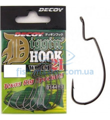 Крючок Decoy Worm 21 Digging Hook 5/0, 4шт