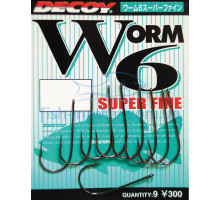 Крючок Decoy Worm 6 Super Fine 2, 9шт