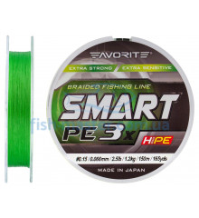 Cord Favorite Smart PE 3x 150m (l.green) # 0.15 / 0.066mm 2.5lb / 1.2kg