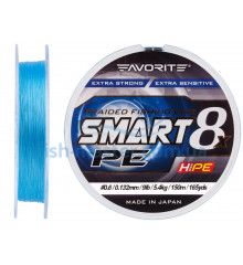 Cord Favorite Smart PE 8x 150m (sky blue) # 0.6 / 0.132mm 9lb / 5.4kg