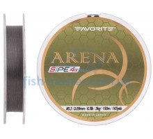 Шнур Favorite Arena PE 4x 150m (silver gray) #0.3/0.09mm 6.5lb/3kg