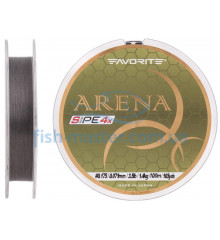 Шнур Favorite Arena PE 4x 100m (silver gray) #0.175/0.071mm 3.5lb/1.4kg