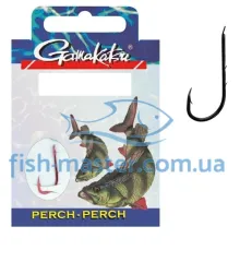 Гачок Gamakatsu BKS-5260R Perch 50cm Red # 10 10шт 0.18mm