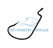 Offset hook Gamakatsu Worm 324 Black # 8/0 5pcs
