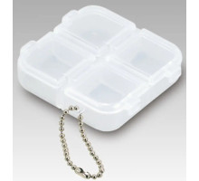 Box Meiho Square 4 case 66x66x18mm Clear