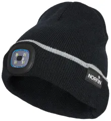 Knitted hat Norfin Discovery LED with removable flashlight size XL