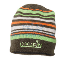 Knitted hat Norfin (brown striped) FROST L