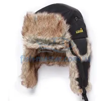 Шапка-вушанка Norfin на мистецтв. хутрі (чорна) USHANKA L