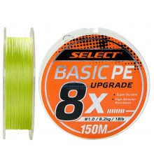Шнур Select Basic PE 8X Light Green 150m #1.0/0.14mm 18lb/8.2kg