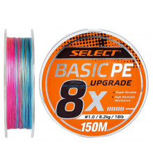 Шнур Select Basic PE 8X Multicolor 150m #1.5/0.18mm 22lb/10kg