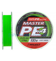 Шнур Select Master PE 100m (салат.) 0.24 мм 29кг