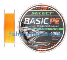Шнур Select Basic PE 100m  orange 0.12mm 12LB/5.6kg
