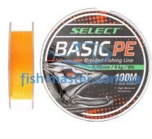 Шнур Select Basic PE 100m  orange 0.18mm 22LB/9.9kg