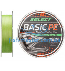Шнур Select Basic PE 100m  light green 0.08mm 8LB/4kg
