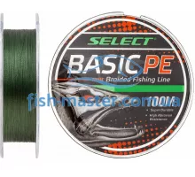 Шнур Select Basic PE 150m  dark green 0.14mm 15LB/6.8kg