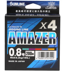 Шнур Sunline SM Amazer X4 200m (multicolor) #1.7/0.223mm 35lb/15.9kg