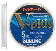 Флюорокарбон Sunline V-Plus 50м #1.25 0.19мм 5lb/2.5кг