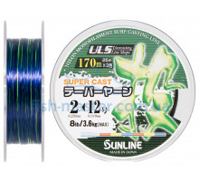 Fishing line Sunline NEW TAPERED LINE 170m tapered 3 COLORS 0.235mm> 0.57mm