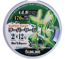 Fishing line Sunline NEW TAPERED LINE 170m tapered 3 COLORS 0.26mm> 0.57mm
