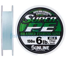 Шнур Sunline New Super PE 150м (голуб.) # 0.6 / 0.128мм 6LB / 3кг