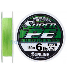 Cord Sunline New Super PE 150m (salad) # 0.6 / 0.128mm 6LB / 3kg