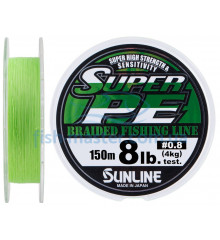 Cord Sunline New Super PE 150m (salad) # 0.8 / 0.148mm 8LB / 4kg