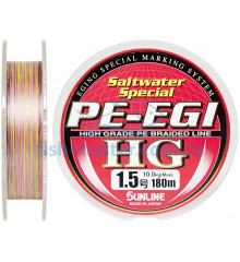 Cord Sunline PE EGI HG 180m # 1.5 / 0.209mm 10kg / 25LB