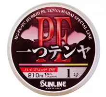 Шнур Sunline Hitotsu Tenya PE 210м #1/0.181мм 16LB/7.5кг