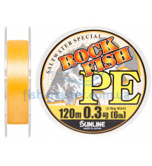 Шнур Sunline ROCK FISH PE 120м #0.3/0.09мм 6LB/2.9кг