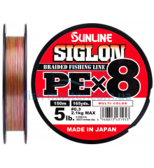 Шнур Sunline Siglon PE х8 150m (мульти.) #0.3/0.094mm 5lb/2.1kg