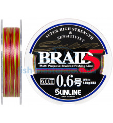 Шнур Sunline Super Braid 5 200m #0.6/0.128мм 8lb/4кг