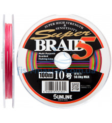 Cord Sunline Super Braid 5 100m (12 connected) # 10 / 0.520mm 110lb / 50kg