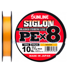Cord Sunline Siglon PE х8 150m (orange) # 0.6 / 0.132mm 10lb / 4.5kg