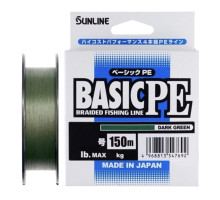 Cord Sunline Basic PE HG 150m (Dark Green) #2.0/0.242mm 35lb/15.5kg