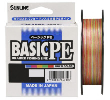 Шнур Sunline Basic PE HG 200m (Multicolor 5C) #1.5/0.209mm 25lb/11.0kg