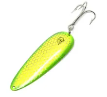 Dardevle spinner 93mm 28g No. 72 #Scale Chrt w/Flo Grn Sides