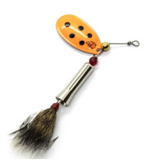 Dardevle Notangle Spinner 14g #Flo Orange/Black Dots