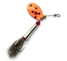 Блесна Dardevle Notangle Spinner 3g #Flo Orange/Black Dots