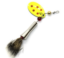 Блешня Dardevle Notangle Spinner 7g #Chartreuse w/Red Dots