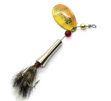 Spoon Dardevle Notangle Spinner 7g #Orange/Green PS Nickel Back